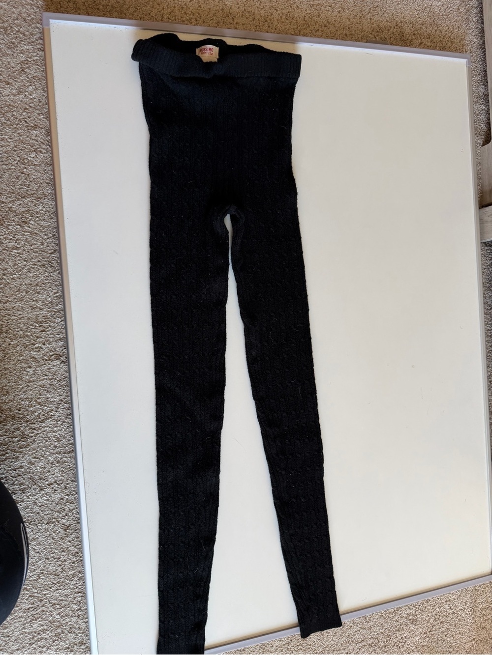 Mossimo Supply Co. Black Ribbed Knit Leggings - Picture 3 of 3